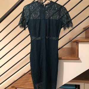 New Green Lulus Lace Illusion Dress Size XS